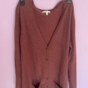 Maurice’s maroon/rust color cardigan